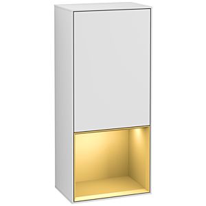 Villeroy and Boch Finion side cabinet G540HFMT 41.8cm, left, emotion, shelf below gold matt, white matt lacquer