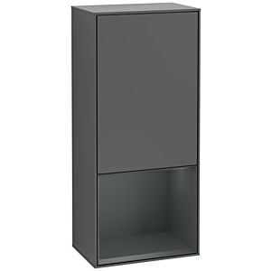 Villeroy and Boch Finion side cabinet G540HGGK 41.8cm, left, emotion, shelf below Midnight Blue matt, anthracite matt