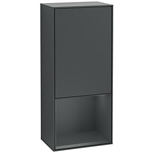 Villeroy und Boch Finion Seitenschrank G540HGHG 41,8cm, links, Emotion, Regal unten Midnight Blue Matt, Midnight Blue Matt Lacquer