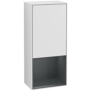Villeroy et Boch Finion armoire latérale G540HGMT 41.8cm, à gauche, l&#39; émotion, l&#39; étagère en dessous de minuit Blue mat, vernis blanc mat