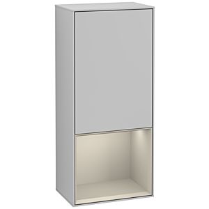 Villeroy und Boch Finion Seitenschrank G540HHGJ 41,8cm, links, Emotion, Regal unten Sand Matt, Light grey matt