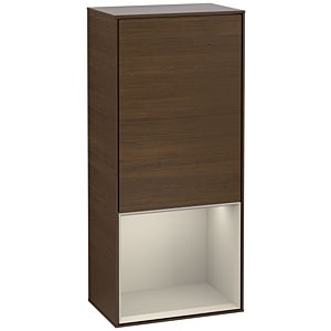 Villeroy und Boch Finion Seitenschrank G540HHGN 41,8cm, links, Emotion, Regal unten Sand Matt, Walnut veneer