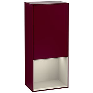 Villeroy and Boch Finion side cabinet G540HHHB 41.8cm, left, emotion, shelf below Sand matt, Peony Matt