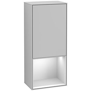 Villeroy und Boch Finion Seitenschrank G540MTGJ 41,8cm, links, Emotion, Regal unten White Matt, Light grey matt