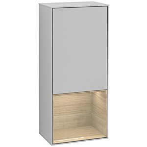 Villeroy und Boch Finion Seitenschrank G540PCGJ 41,8cm, links, Emotion, Regal unten Oak Veneer, Light grey matt