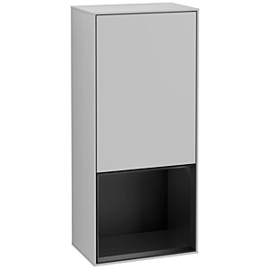 Villeroy und Boch Finion Seitenschrank G540PDGJ 41,8cm, links, Emotion, Regal unten Black matt, Light grey matt