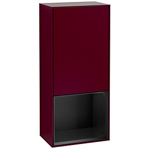 Villeroy and Boch Finion side cabinet G540PDHB 41.8cm, left, emotion, shelf below black matt, Peony Matt