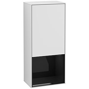 Villeroy und Boch Finion Seitenschrank G540PHMT 41,8cm, links, Emotion, Regal unten Glossy Black, White matt lacquer