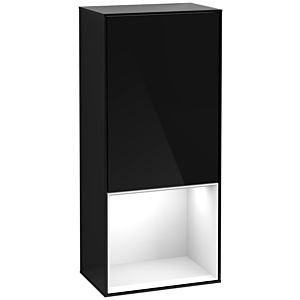 Villeroy und Boch Finion Seitenschrank G550GFPH 41,8cm, rechts, Emotion, Regal unten Glossy White, Glossy Black Lacquer