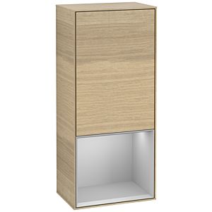 Villeroy und Boch Finion Seitenschrank G550GJPC 41,8cm, rechts, Emotion, Regal unten Light Grey Matt, Oak Veneer