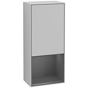 Villeroy und Boch Finion Seitenschrank G550GKGJ 41,8cm, rechts, Emotion, Regal unten Anthracite matt, Light grey matt