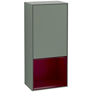Villeroy and Boch Finion side cabinet G550HBGM 41.8cm, right, emotion, shelf below Peony Matt , Olive Matt Lacquer