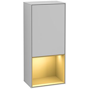 Villeroy und Boch Finion Seitenschrank G550HFGJ 41,8cm, rechts, Emotion, Regal unten Gold matt, Light grey matt