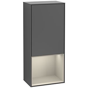 Villeroy and Boch Finion side cabinet G550HHGK 41.8cm, right, emotion, shelf below Sand matt, anthracite matt