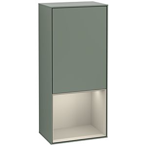 Villeroy und Boch Finion Seitenschrank G550HHGM 41,8cm, rechts, Emotion, Regal unten Sand Matt, Olive Matt Lacquer