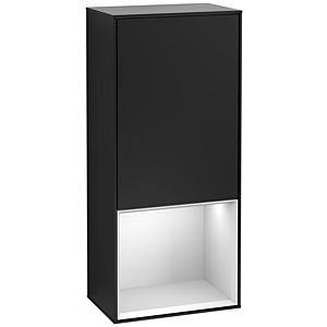 Villeroy and Boch Finion side cabinet G550MTPD 41.8cm, right, emotion, shelf below White Matt , black matt lacquer