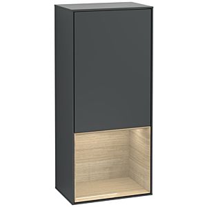 Villeroy und Boch Finion Seitenschrank G550PCHG 41,8cm, rechts, Emotion, Regal unten Oak Veneer, Midnight Blue Matt Lacquer