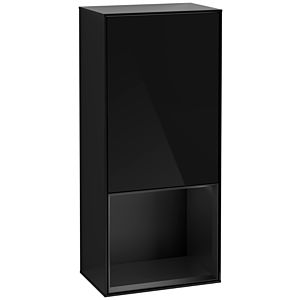 Villeroy und Boch Finion Seitenschrank G550PDPH 41,8cm, rechts, Emotion, Regal unten Black matt, Glossy Black Lacquer