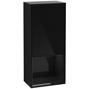 Villeroy und Boch Finion Seitenschrank G550PHPH 41,8cm, rechts, Emotion, Regal unten Glossy Black, Glossy Black Lacquer