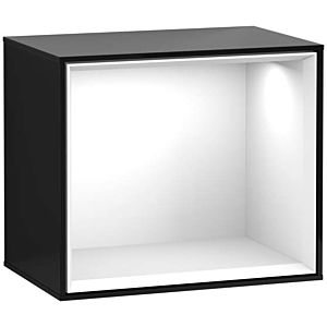 Villeroy and Boch Finion module G580GFPH 41.8x35.6x27cm, Emotion, shelf Glossy White , Glossy Black Lacquer