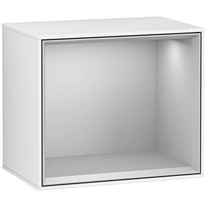 Villeroy and Boch Finion module G580GJGF 41.8x35.6x27cm, Emotion, shelf light gray, glossy white lacquer