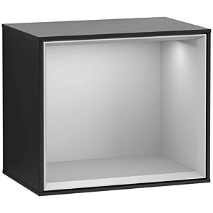 Villeroy and Boch Finion module G580GJPD 41.8x35.6x27cm, Emotion, shelf light gray, black matt lacquer