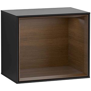Villeroy and Boch Finion module G580GNPD 41.8x35.6x27cm, Emotion, shelf Walnut Veneer , black matt lacquer