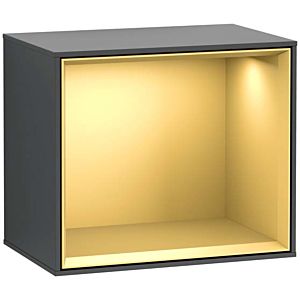 Villeroy and Boch Finion module G580HFHG 41.8x35.6x27cm, Emotion, shelf gold matt, Midnight Blue Matt Lacquer