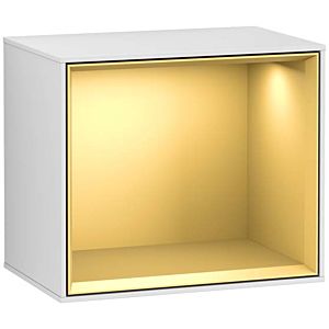 Villeroy and Boch Finion module G580HFMT 41.8x35.6x27cm, Emotion, shelf gold matt, white matt lacquer
