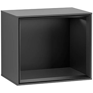 Villeroy and Boch Finion module G580PDGK 41.8x35.6x27cm, Emotion, shelf Black Matt, Anthracite matt