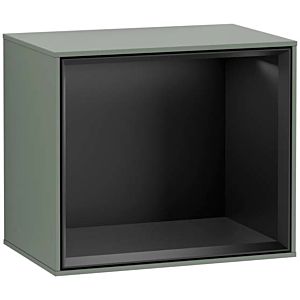 Villeroy and Boch Finion module G580PDGM 41.8x35.6x27cm, Emotion, shelf Black Matt, Olive Matt Lacquer