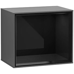 Villeroy und Boch Finion Regalmodul G580PHGK 41,8x35,6x27cm, Emotion, Regal Glossy Black, Anthracite matt