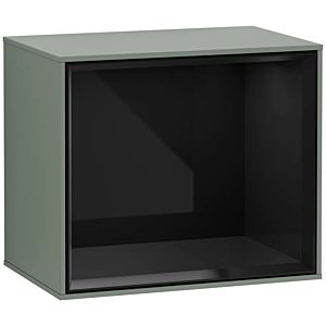 Villeroy and Boch Finion module G580PHGM 41.8x35.6x27cm, Emotion, shelf Glossy Black, Olive Matt Lacquer