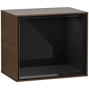Villeroy und Boch Finion Regalmodul G580PHGN 41,8x35,6x27cm, Emotion, Regal Glossy Black, Walnut veneer
