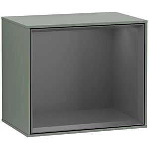 Villeroy et Boch module d&#39; Finion G590GKGM 41.8x35.6cm, station de charge, emotion, étagère Antracite Matt, Olive Matt Lacquer
