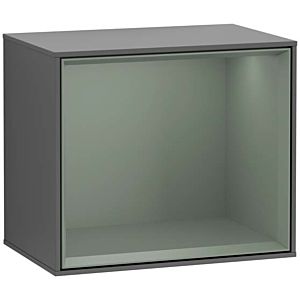 Villeroy und Boch Finion Regalmodul G590GMGK 41,8x35,6cm, Ladestation, Emotion, Regal Olive Matt, Anthracite matt