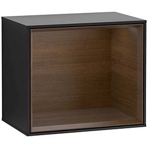 Villeroy und Boch Finion Regalmodul G590GNPD 41,8x35,6cm, Ladestation, Emotion, Regal Walnut Veneer, Black matt lacquer
