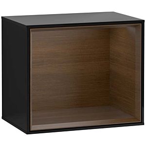 Villeroy und Boch Finion Regalmodul G590GNPH 41,8x35,6cm, Ladestation, Emotion, Regal Walnut Veneer, Glossy Black Lacquer
