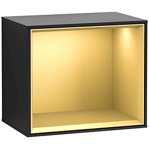 Villeroy und Boch Finion Regalmodul G590HFPD 41,8x35,6cm, Ladestation, Emotion, Regal Gold Matt, Black matt lacquer