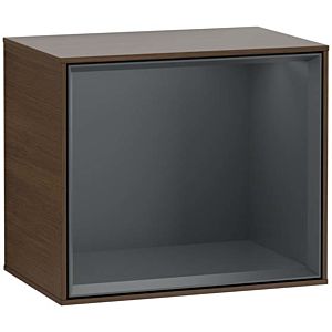Villeroy und Boch Finion Regalmodul G590HGGN 41,8x35,6cm, Ladestation, Emotion, Regal Midnight Blue, Walnut veneer