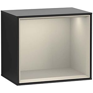 Villeroy und Boch Finion Regalmodul G590HHPD 41,8x35,6cm, Ladestation, Emotion, Regal Sand Matt, Black matt lacquer