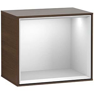 Villeroy und Boch Finion Regalmodul G590MTGN 41,8x35,6cm, Ladestation, Emotion, Regal White Matt, Walnut veneer