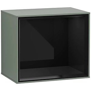 Villeroy und Boch Finion Regalmodul G590PHGM 41,8x35,6cm, Ladestation, Emotion, Regal Glossy Black, Olive Matt Lacquer