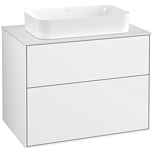 Villeroy und Boch Finion Waschtischunterschrank G63100GF 80x60,3x50,1mm, Wandbeleuchtung, Glass White Matt, Glossy white lacquer