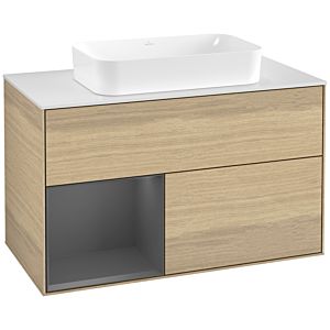Villeroy and Boch Finion Villeroy and Boch Finion G651GKPC 100x60.3x50.1cm, shelf left anthracite matt, Oak Veneer