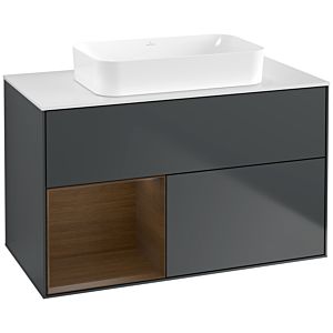 Villeroy and Boch Finion Villeroy and Boch Finion G651GNHG 100x60.3x50.1cm, shelf left Walnut veneer, Midnight Blue Matt Lacquer