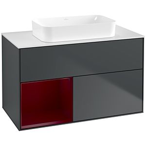 Villeroy and Boch Finion Villeroy and Boch Finion G651HBHG 100x60.3x50.1cm, shelf on the left Peony , Midnight Blue Matt Lacquer
