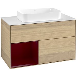 Villeroy et Boch Finion Villeroy et Boch G651HBPC 100x60.3x50.1cm, étagère à gauche Peony , Oak Veneer