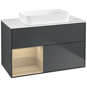 Villeroy and Boch Finion Villeroy and Boch Finion G651PCHG 100x60.3x50.1cm, shelf on the left Oak Veneer , Midnight Blue Matt Lacquer