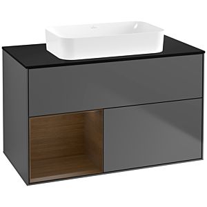 Villeroy and Boch Finion Villeroy and Boch Finion G652GNGK 100x60.3x50.1cm, shelf left walnut veneer, anthracite matt